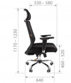 Кресло для руководителя CHAIRMAN 555 LUX Черный
