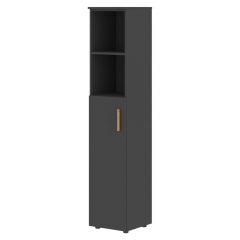 Шкаф-колонка с глухой средней дверью левый Forta FHC 40.6 L Черный графит
